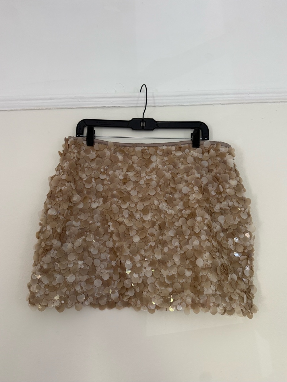 Zara Beige Sequin Mini Skirt